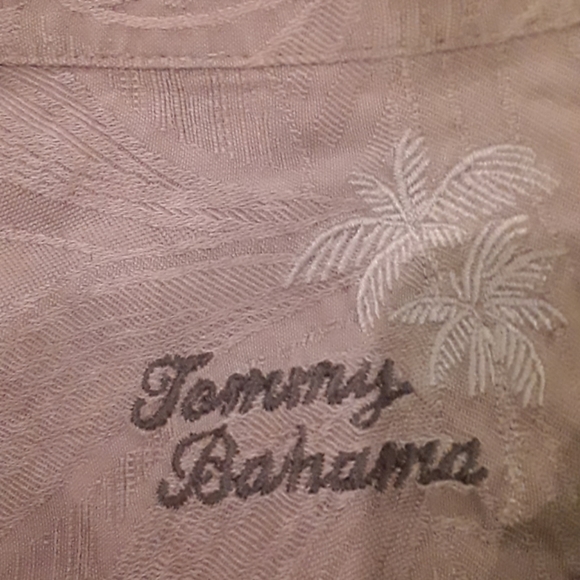 Tommy Bahama Cream Short Slv Button Down - Picture 5 of 7